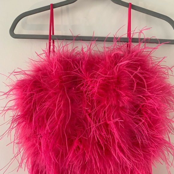 Pink Feather Top Dress - Picture 4 of 8